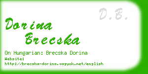 dorina brecska business card